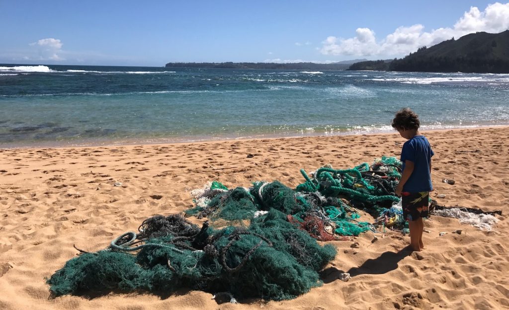 Net-Debris-On-Beach